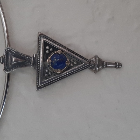 Genuine silver and lapis pendant. - Picture 2 of 5